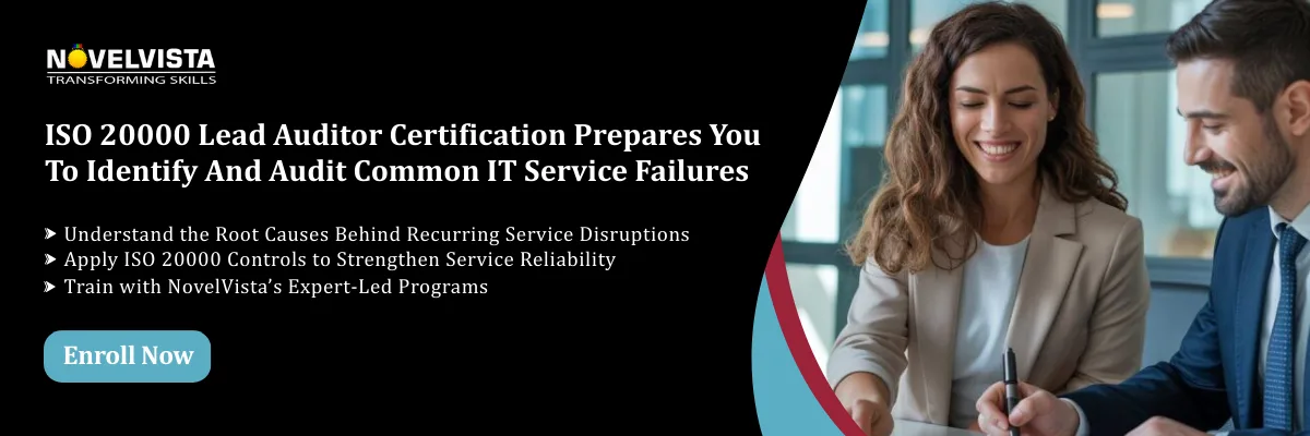 ISO 20000 Lead Auditor Certification Prepares You To Identify And Audit Common IT Service Failures