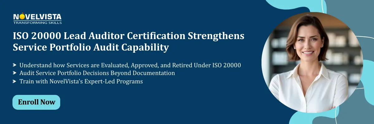 ISO 20000 Lead Auditor Certification Strengthens Service Portfolio Audit Capability